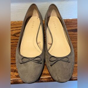ZARA TRF Suede shoes, rounded toe with small heel